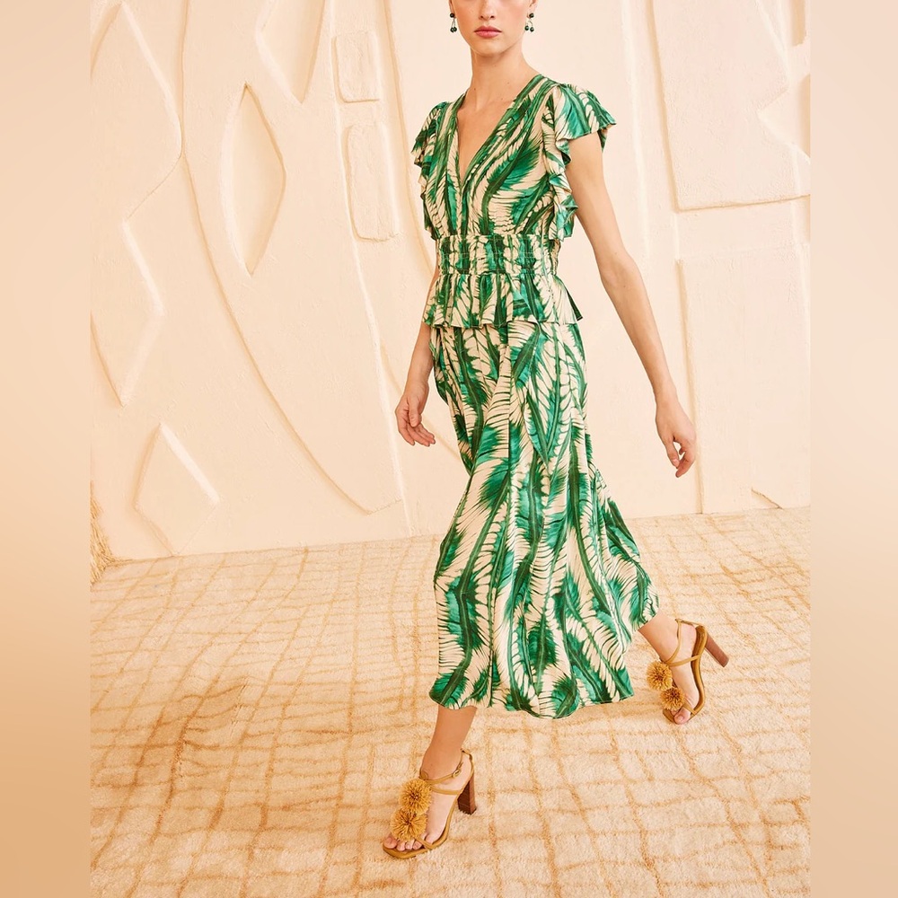 [NEW]Ulla Johnson Brielle silk crêpe de chine midi dres